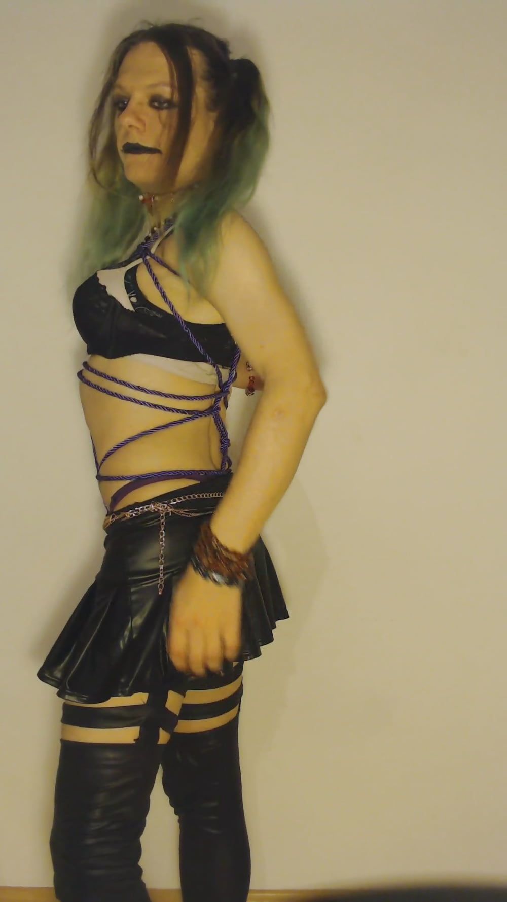 Bondage Chastity Green Cyber Goth Brandynette #2