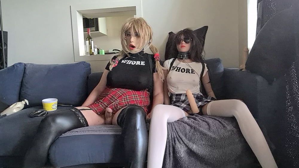 Shemale silicone sissy sex dolls fuck and cum #41