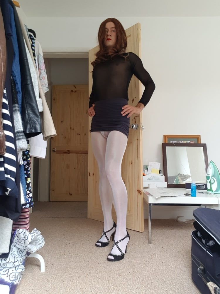 Fully dressed in pantyhose tights  #11