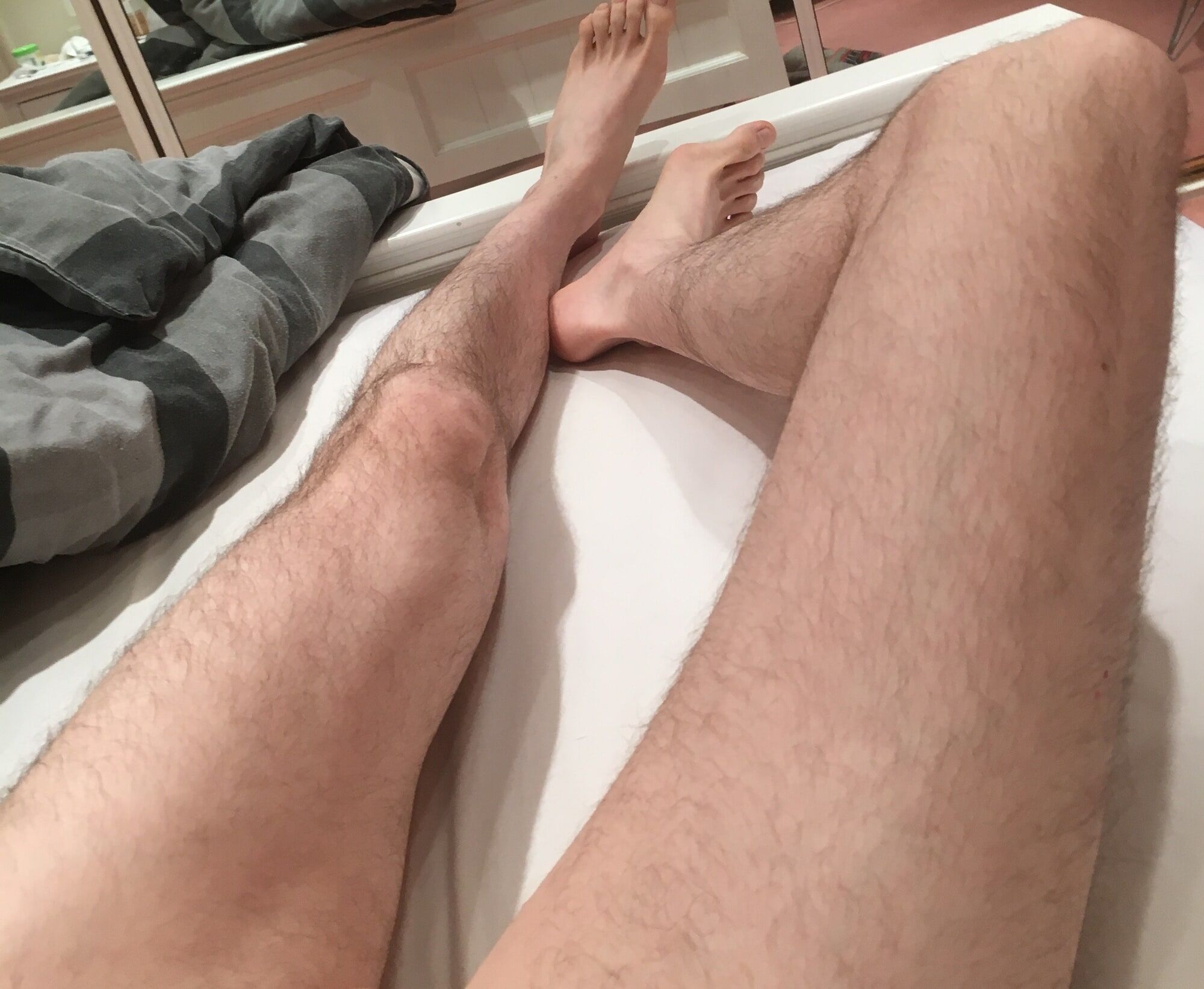 My beautiful long legs and big cock