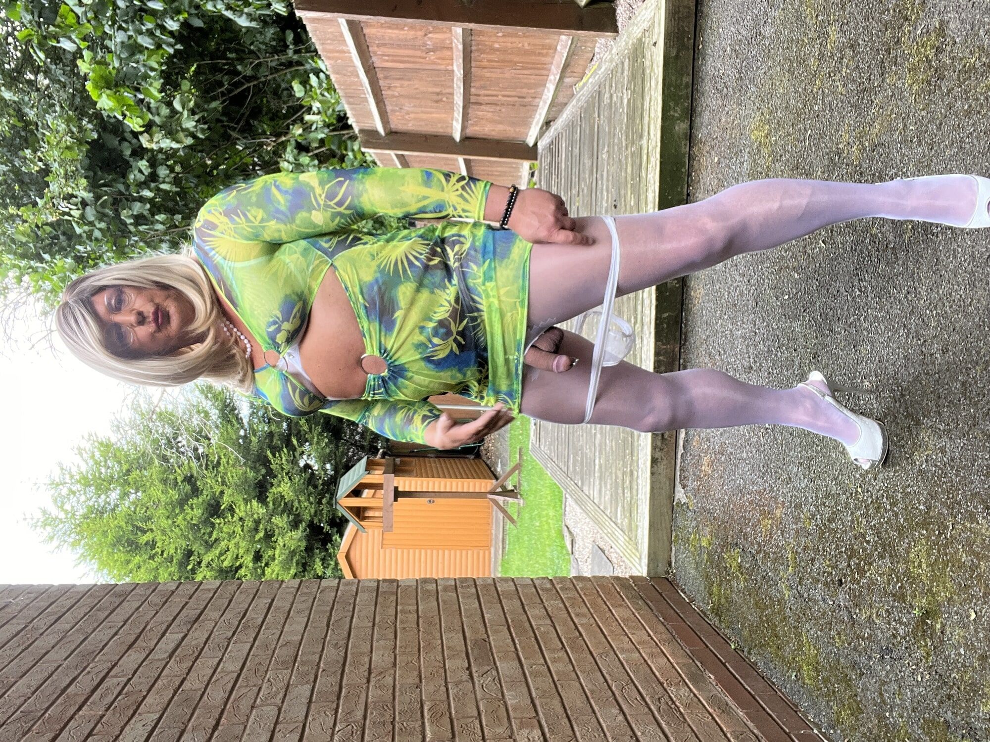 Amateur crossdresser Kellycd2022 sexy milf white pantyhose  #30