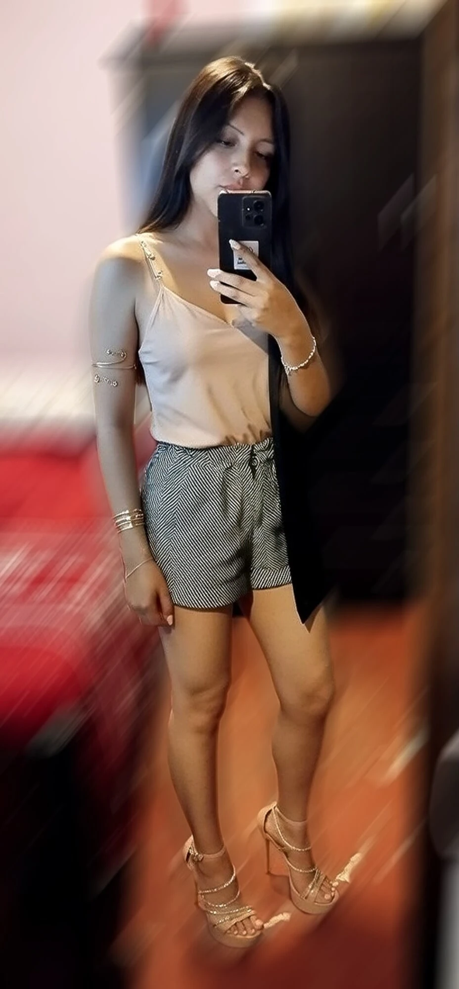 Angy with sexy high heels sandals 