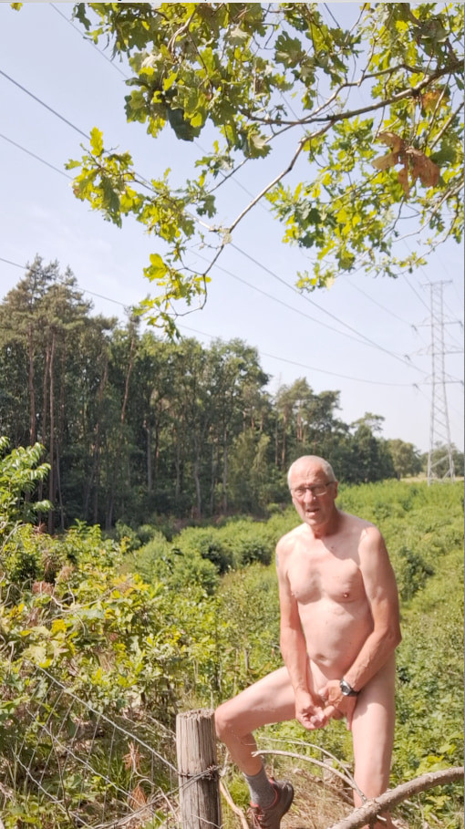 GRANDPA EXHIBITIONIST PUBLIC WOODS CRUISING CUMSHOT  #28