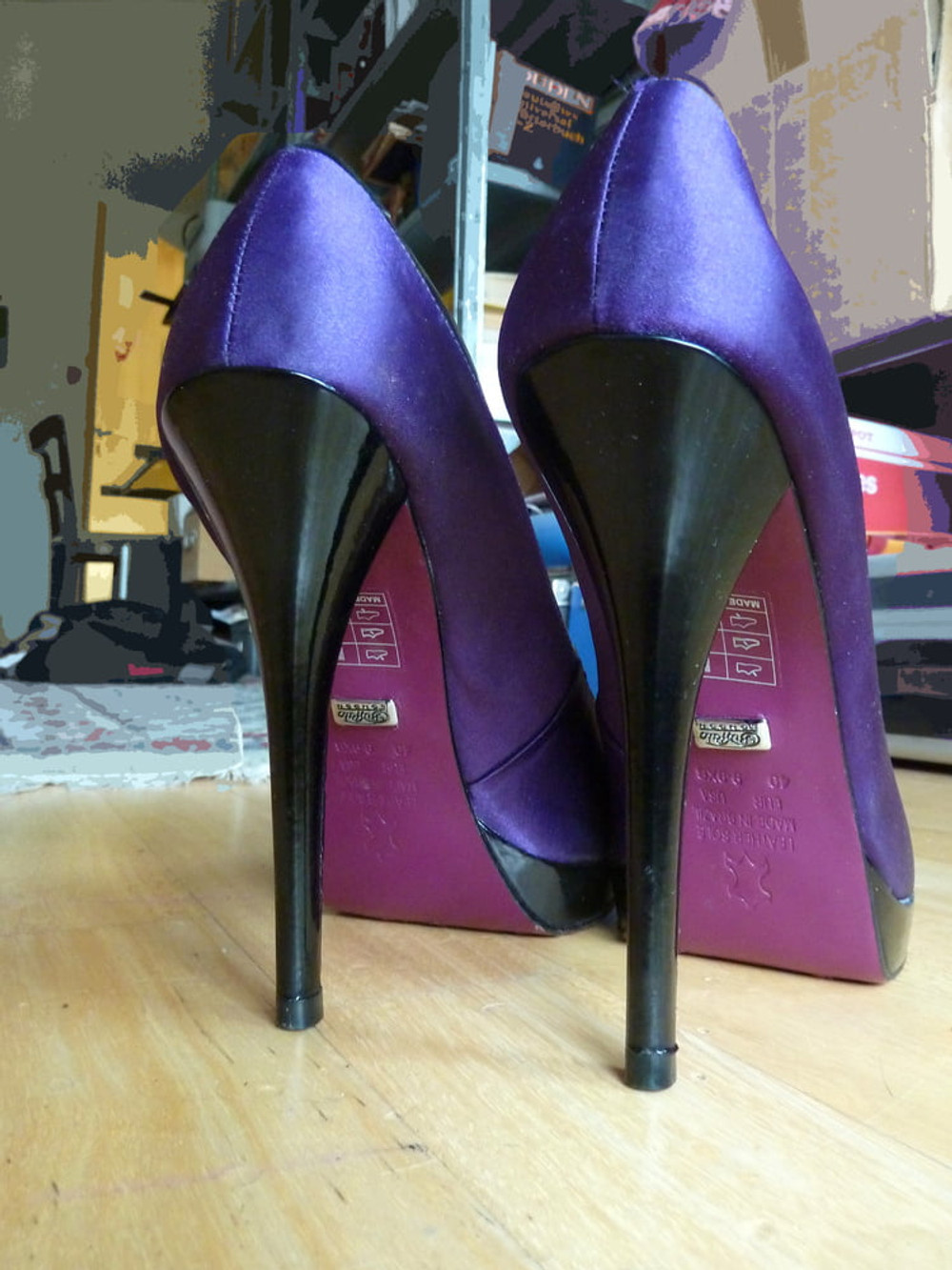 wife&#039;s purple Buffalo heels #17