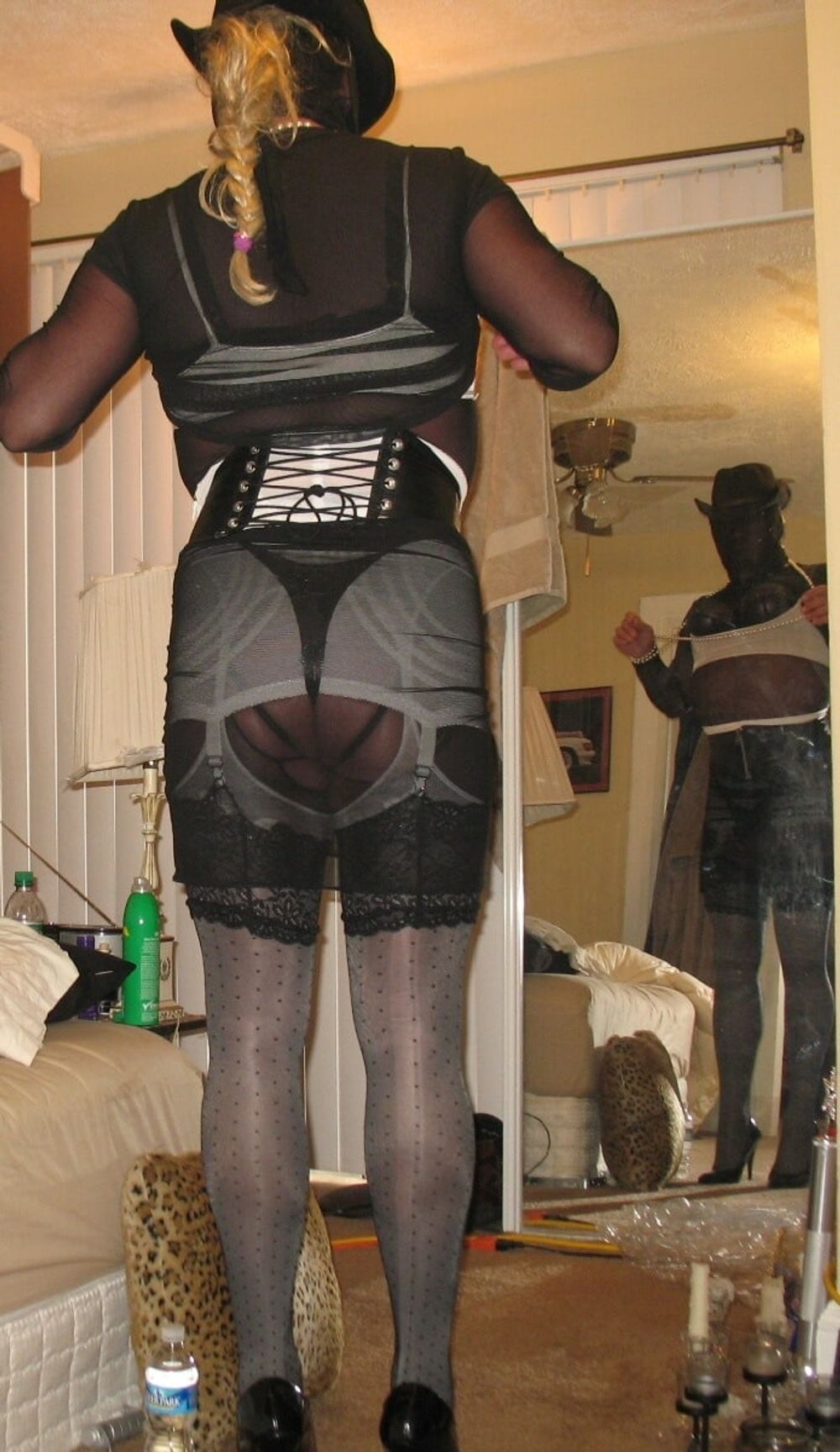 Long Luscious Legs Encased in Sheer Black Silk FF Nylons #12