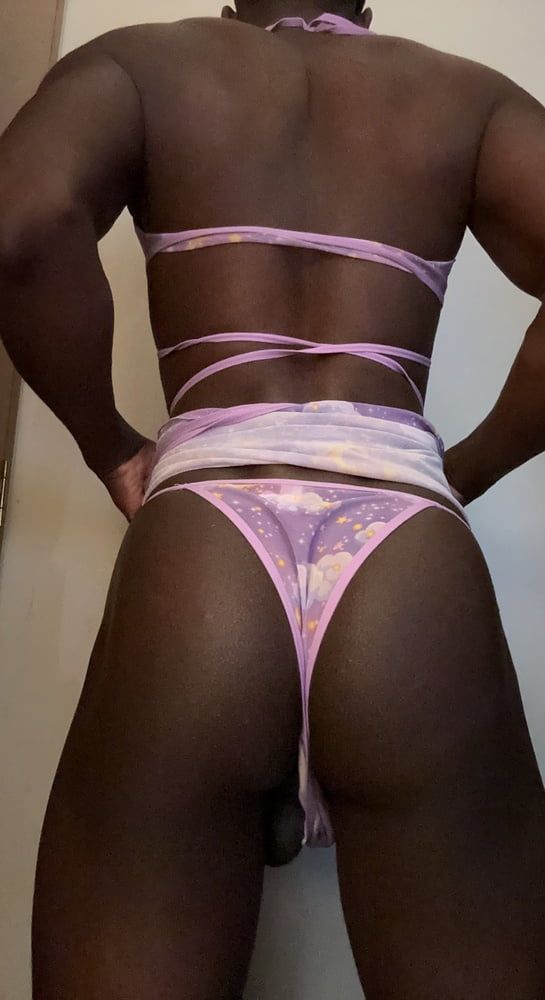 See through purple panties #2