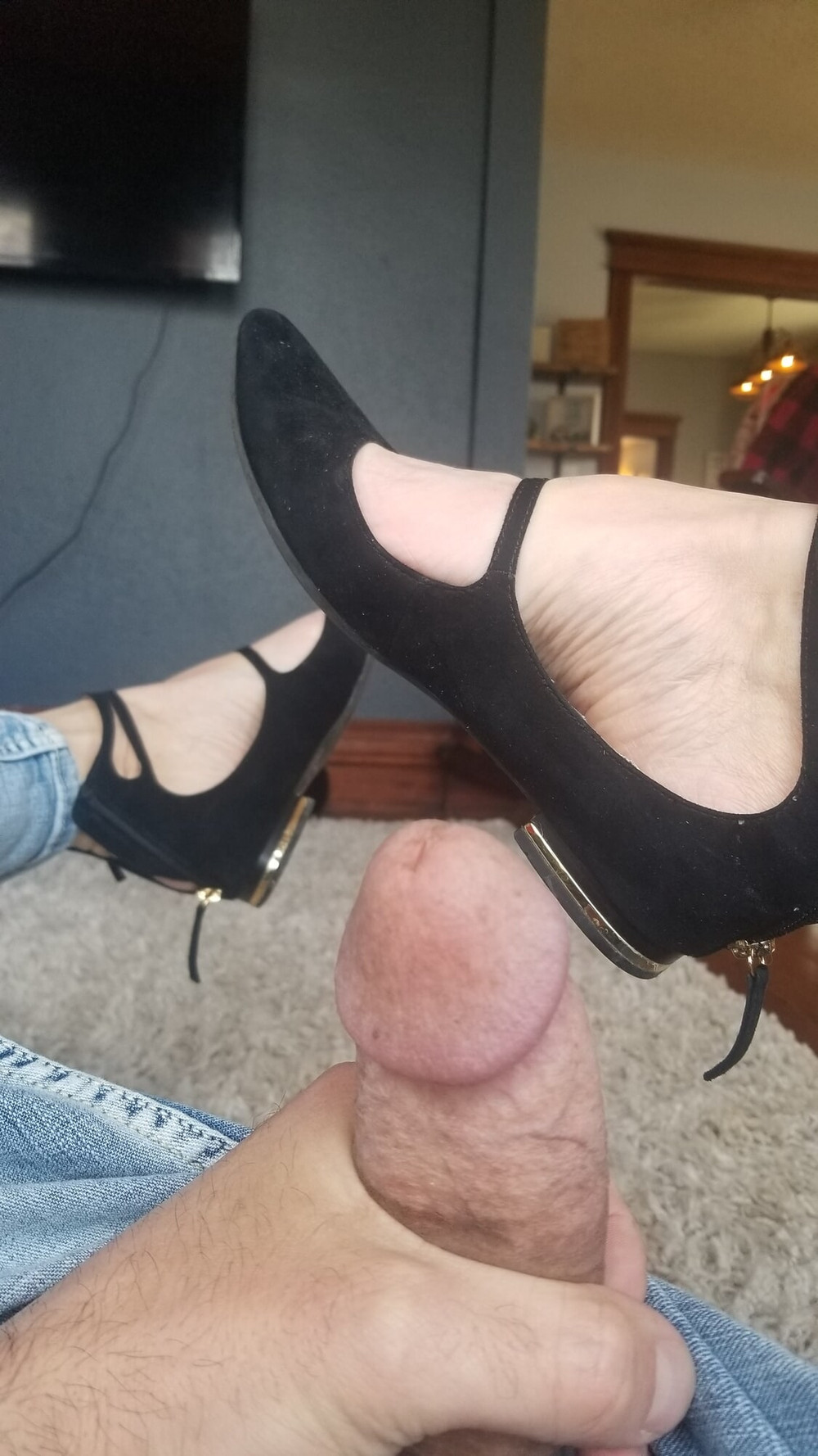 Wearing and Fucking my Girlfriends Shoes #6