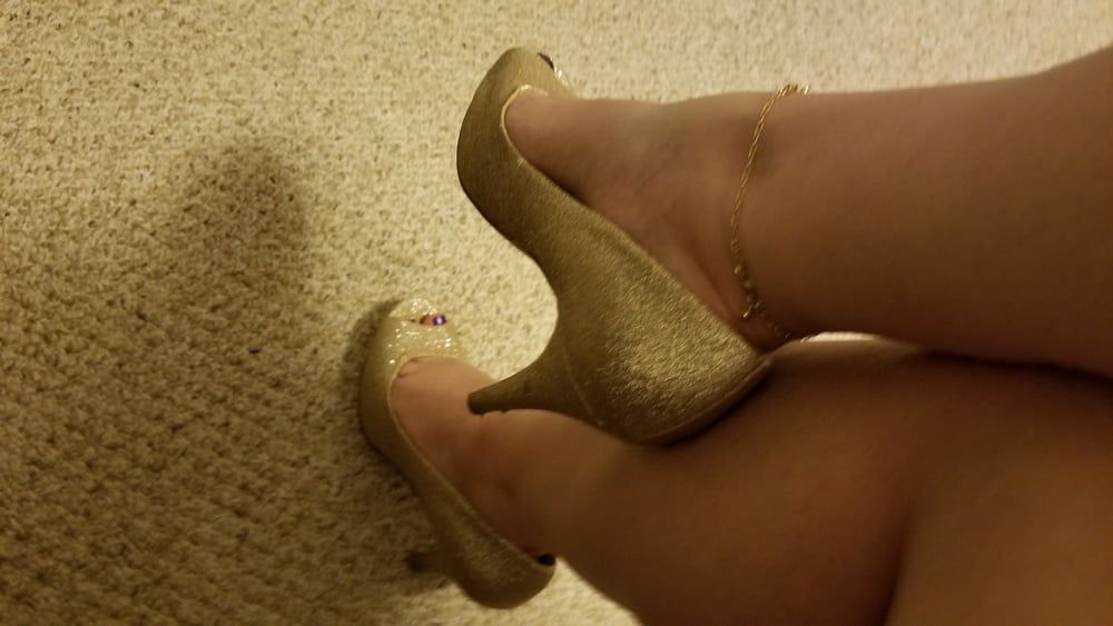Playing in my shoe closet pretty feet heels flats milf  wife #38