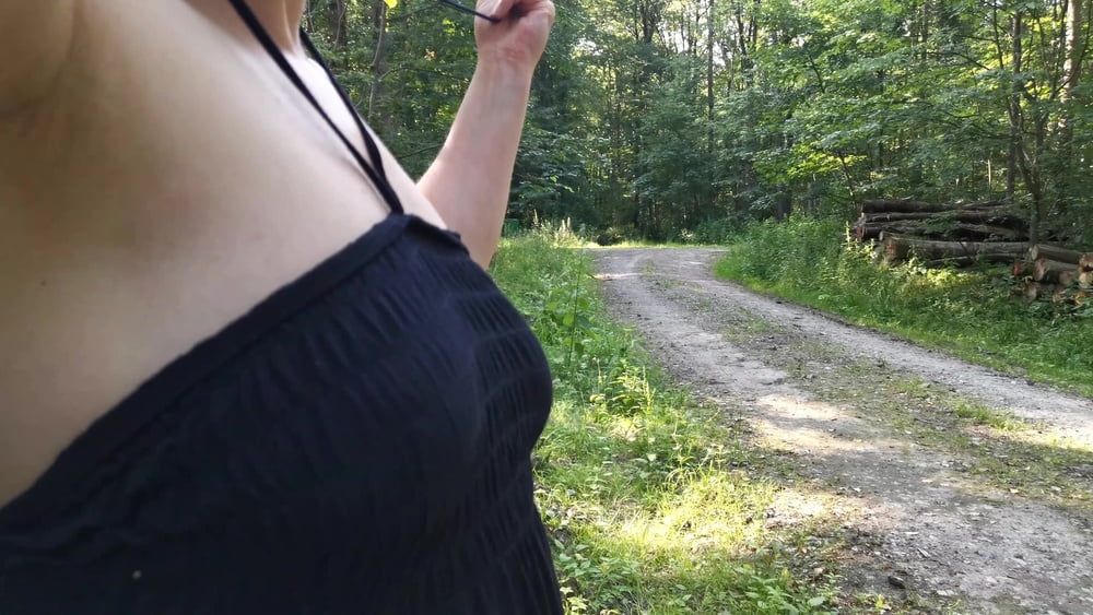 Tit slapping red for fun while hiking #31