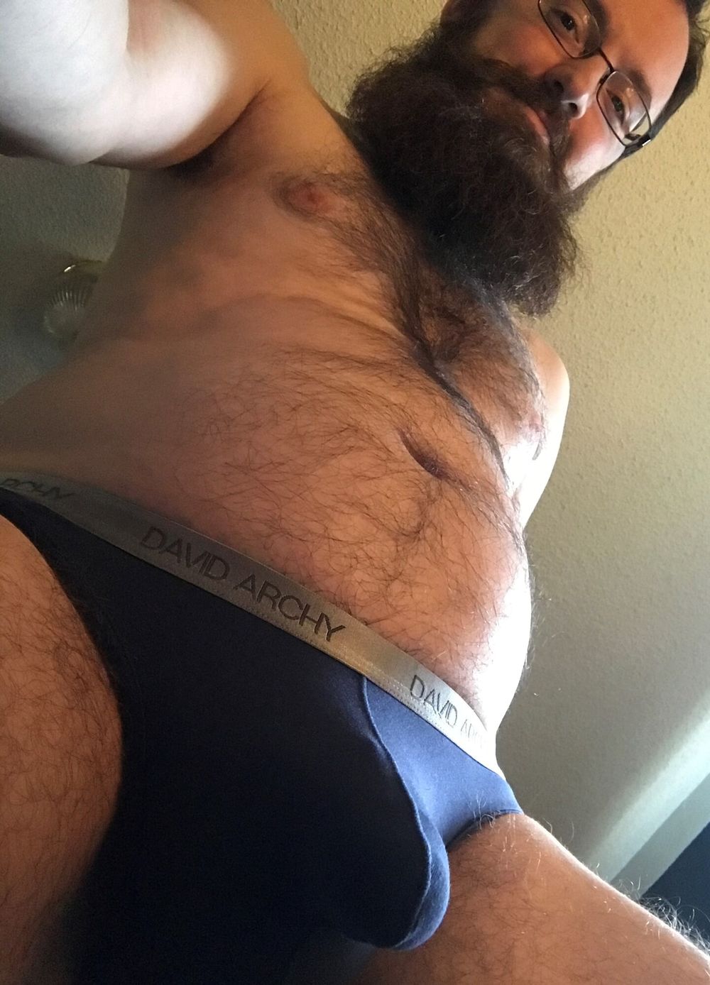 Gay Big Bearded Cub Hairy Chest and Cock Shots #6