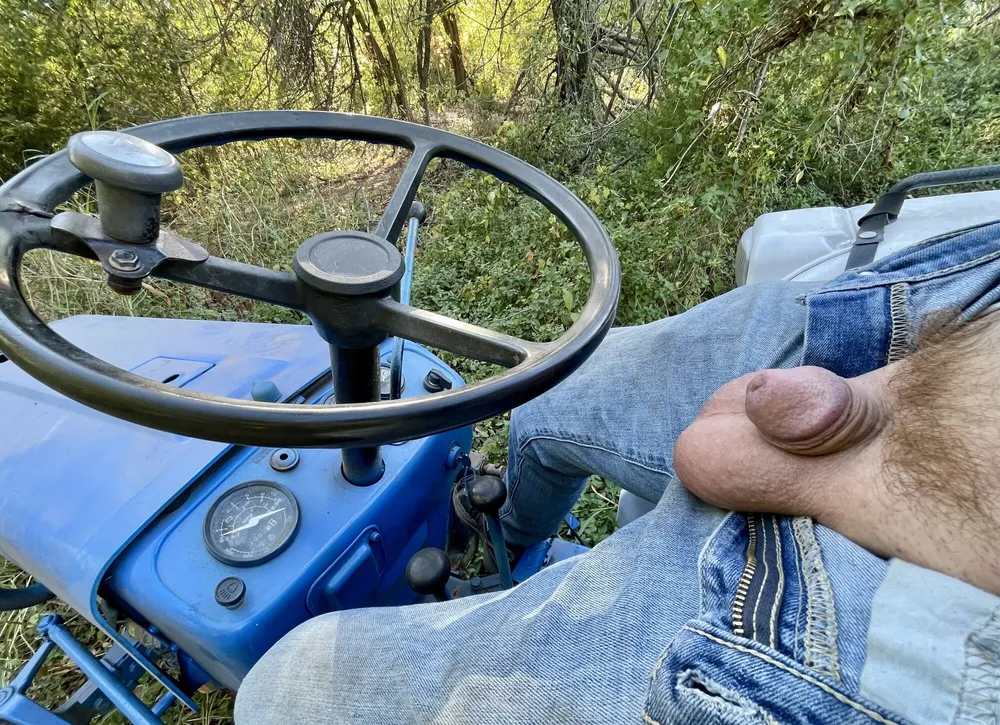 My tiny dick on my tractor #5