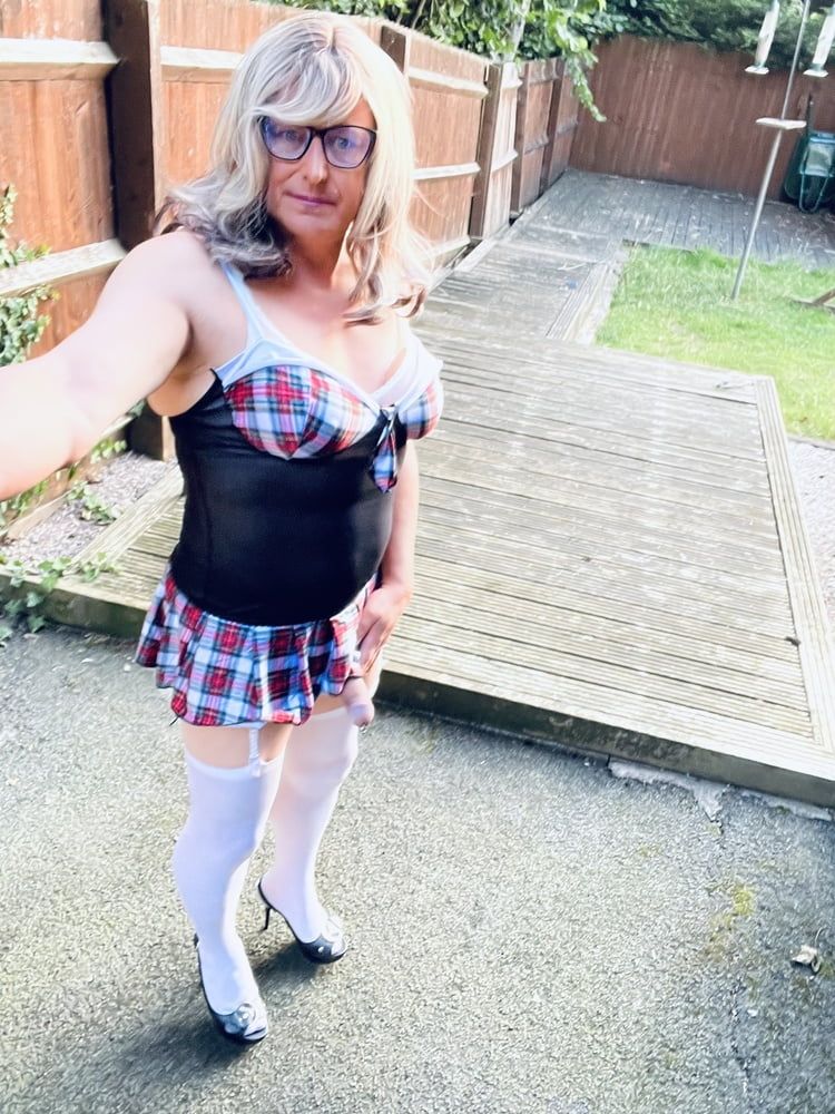 Crossdresser Kellycd2022 in the woods  #17