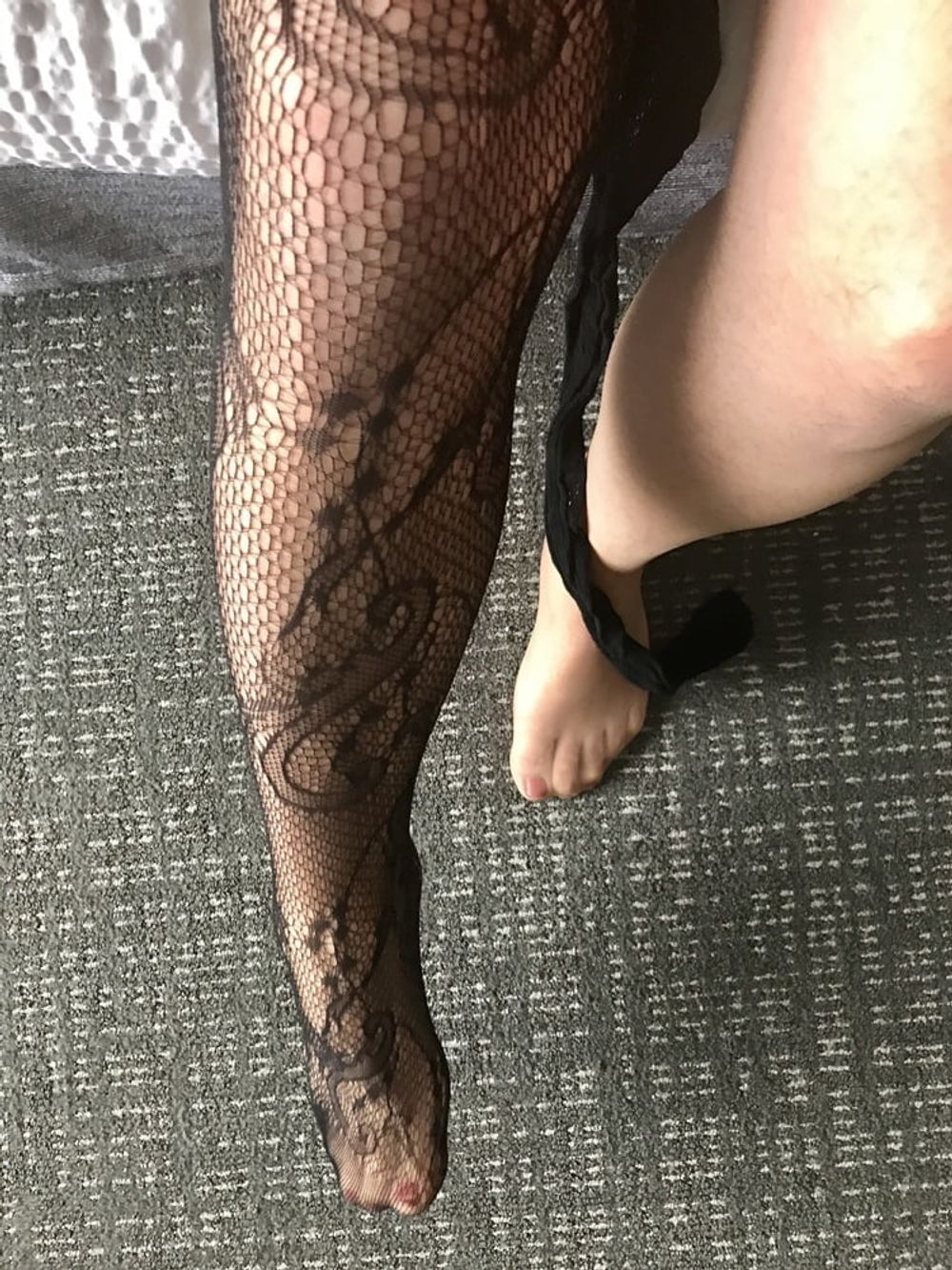 Black Fishnet Pantyhose  #2