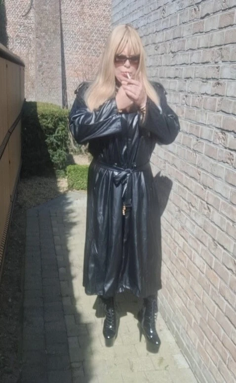 Smoking in black coat #2