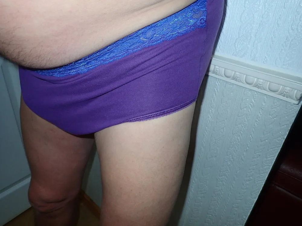 close up cock and me in my wifes panties #2