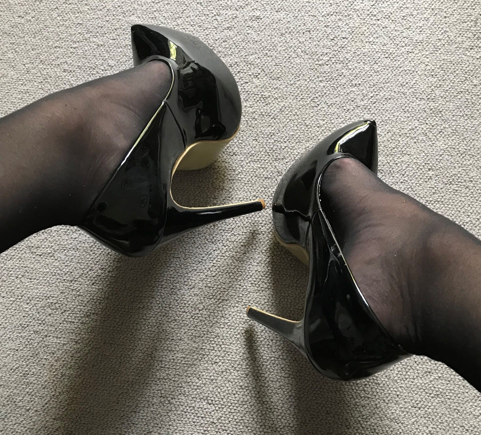 black tights & heels close-up (2) #9