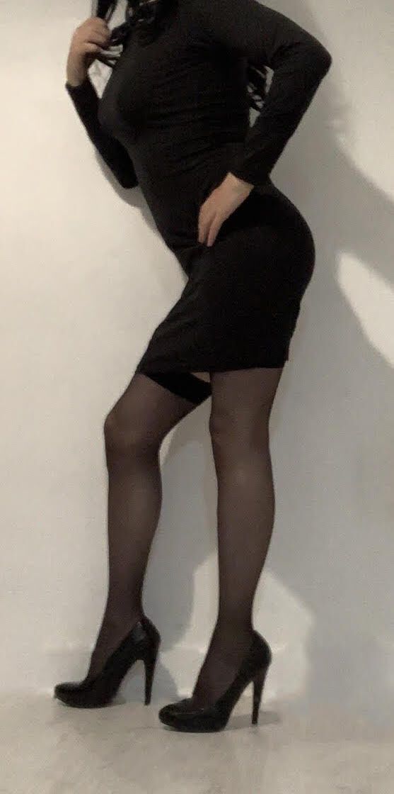 BLACK DRESS AND STOCKINGS #17