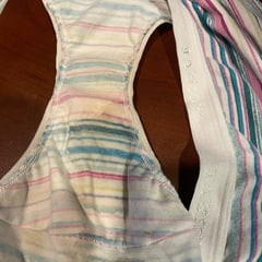 射在胖美女妻子的肮脏内裤上