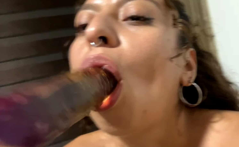 Young bitch sucks cock for a living #7