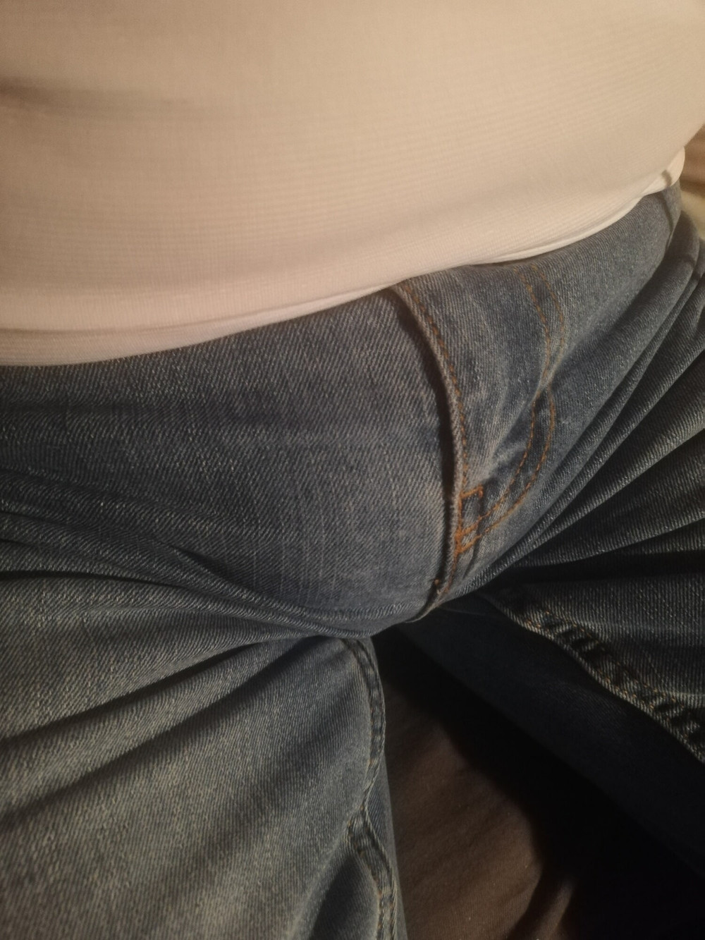 Showing off my horny bulging jeans #33