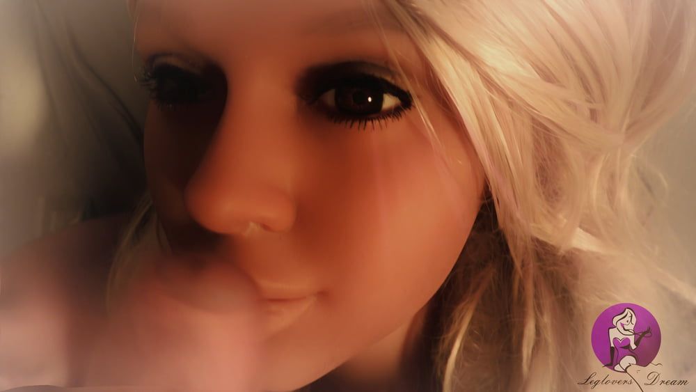 Hot Blonde Real Doll gets fantastic Facial  #8