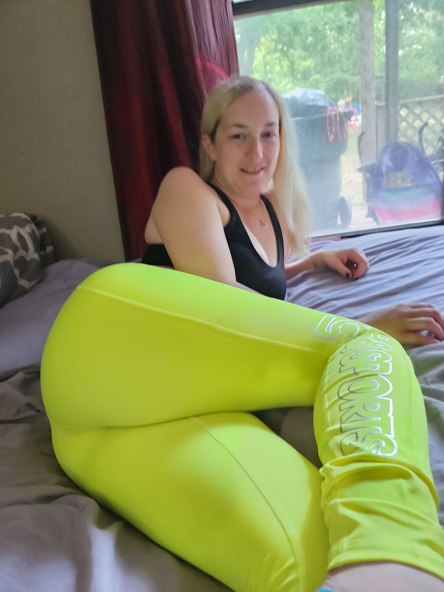 (Videos on profile) Yellow leggings and tits - Mama_Foxx94 #5