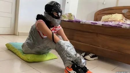 gagged bondage girl smelling mistress sweaty feet         