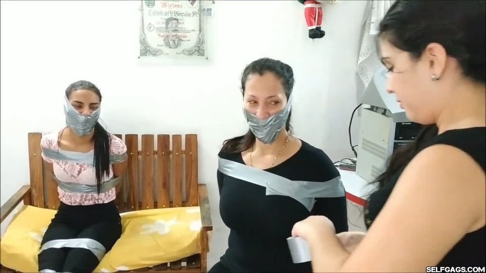 Petite Girl Silenced With BIG Tape Gag! - Selfgags #39