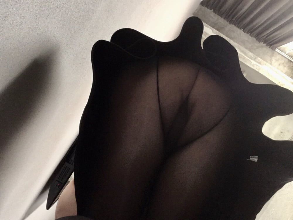 Shiny Black Pantyhose  #24