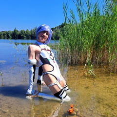 Rei Ayanami swimsuit femboy angel
