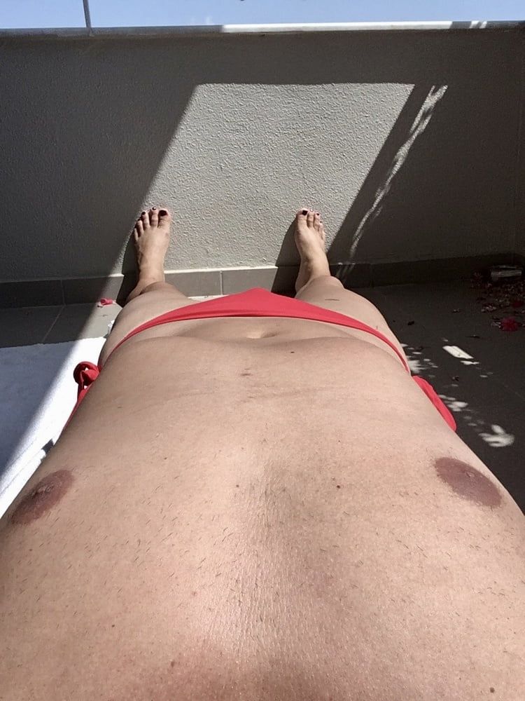 Red Bikini and tan lines #49