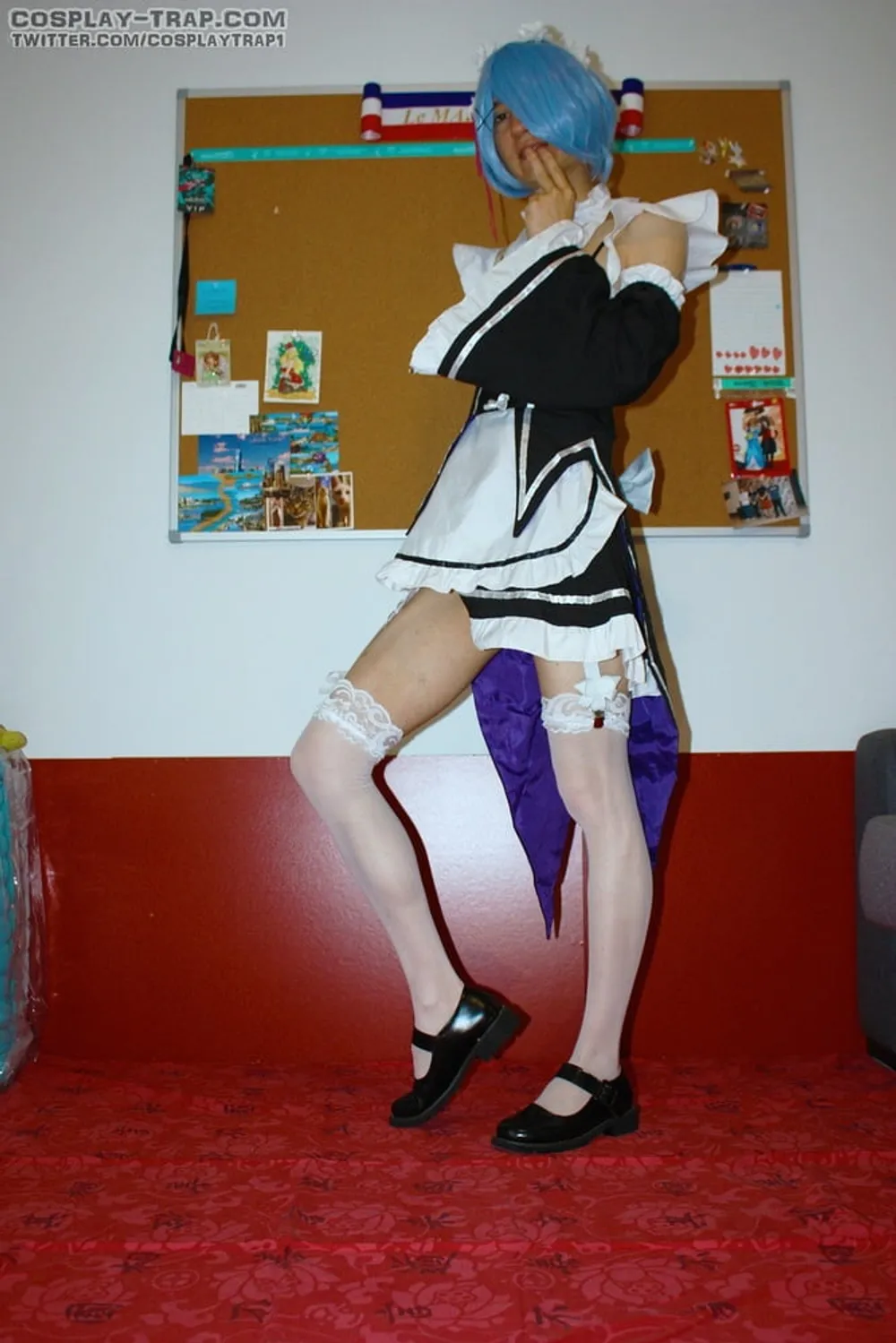  Crossdress cosplay Rem love anal and plugs #2