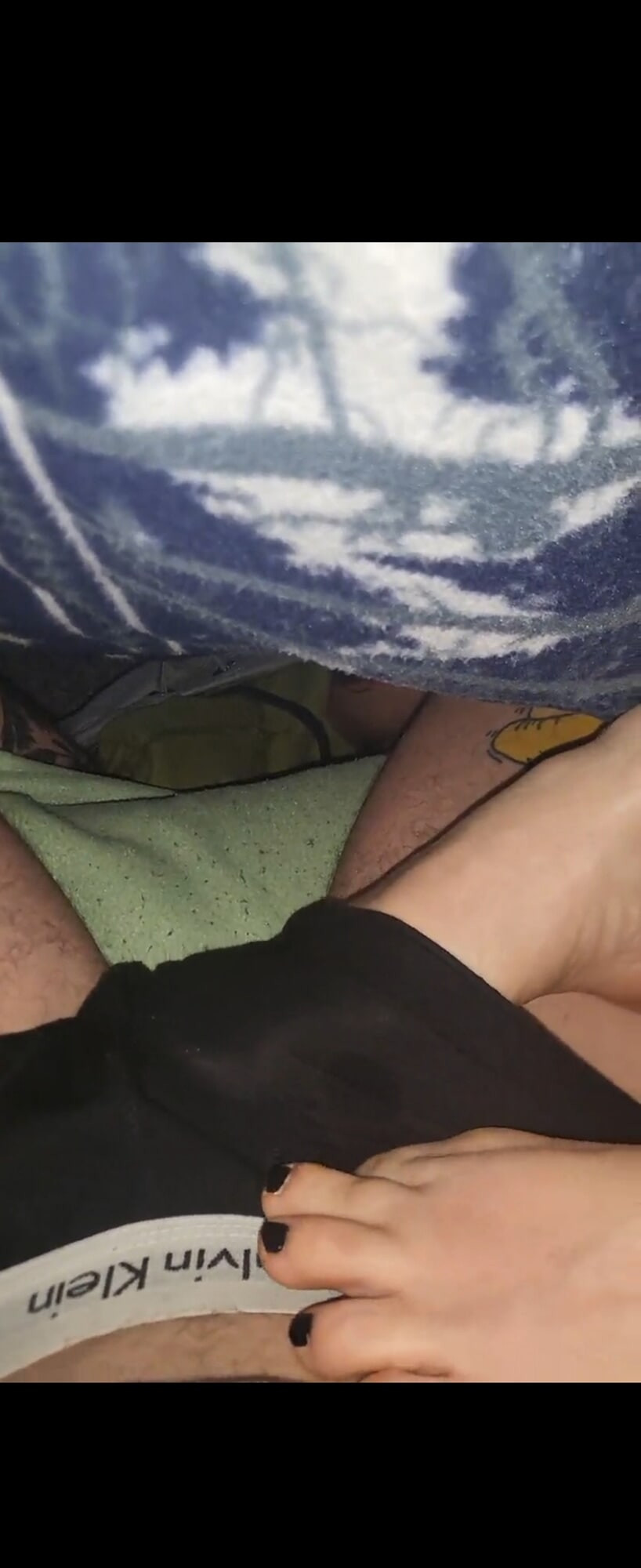 Footjob black nails  #14