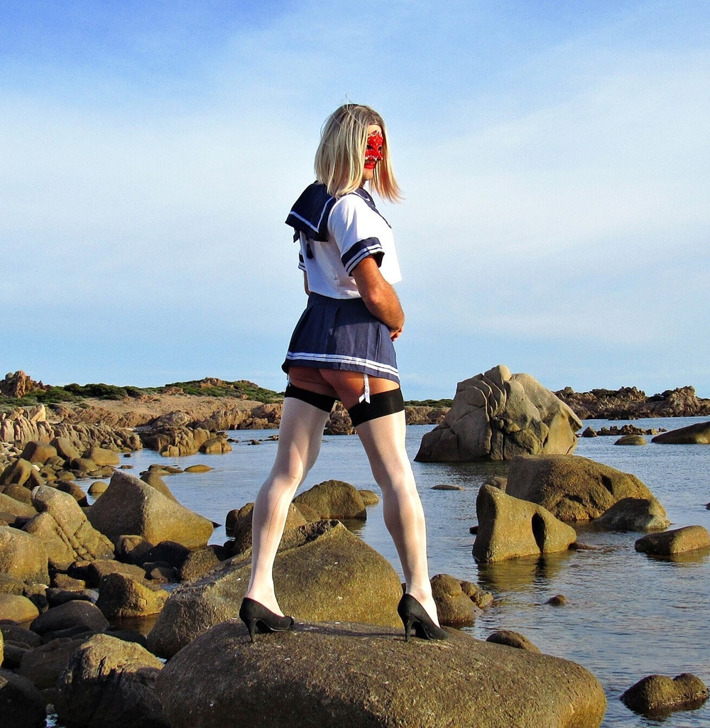 Kinky Blonde milf sailor shows ass. #27