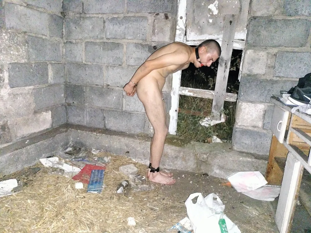 Young GAY slave in abandoned place 2 #4