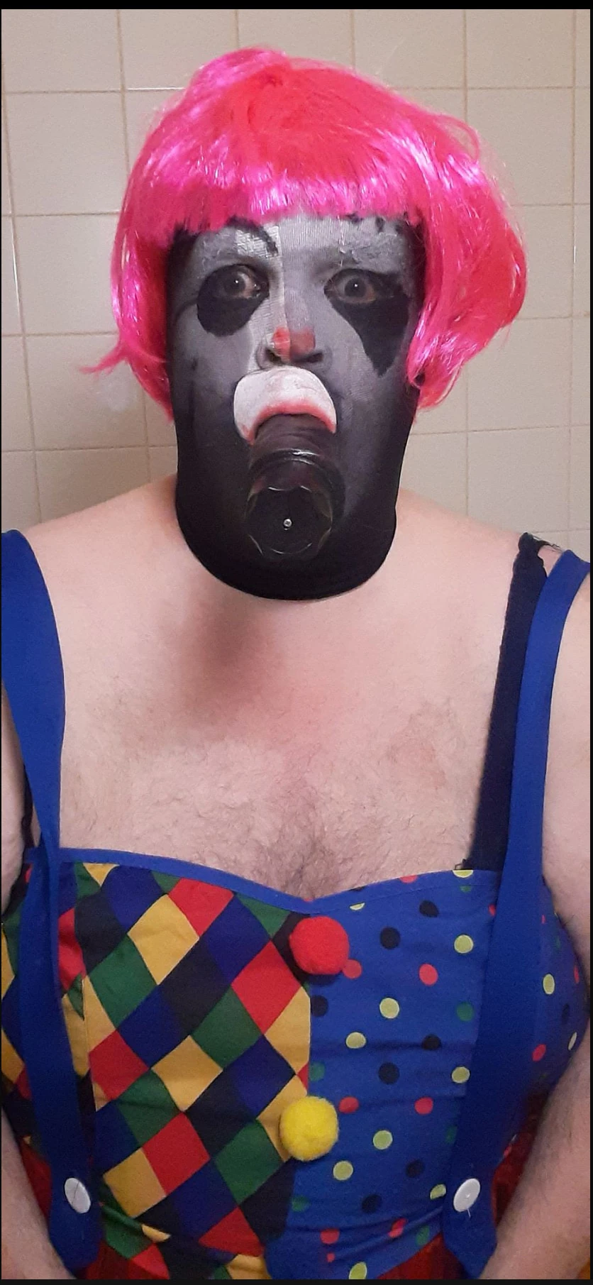 TV clown slut, nylon masks, and some dildo play #3