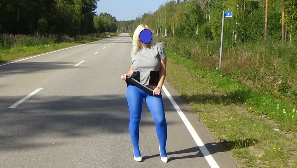 my ass in black pantyhose in nature #10