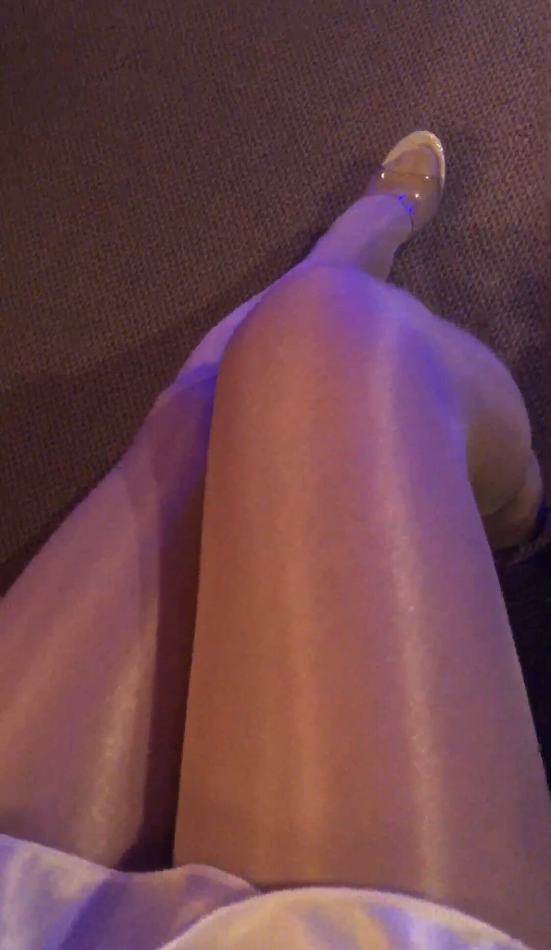 My shiny long legs on pantyhose and high heels. #13