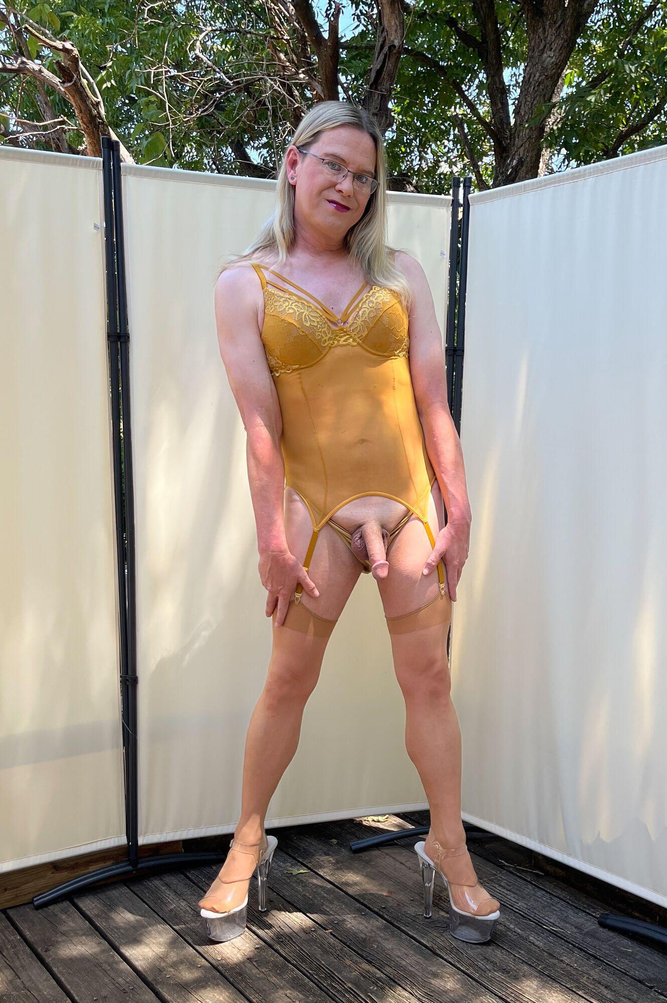 Joanie (New & Improved!) - Golden Gartered Bustier #25