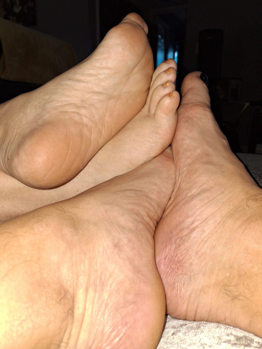 Playing footsie on the couch #13