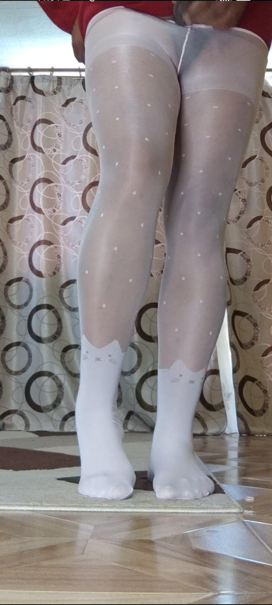 White pantyhose for teen #4