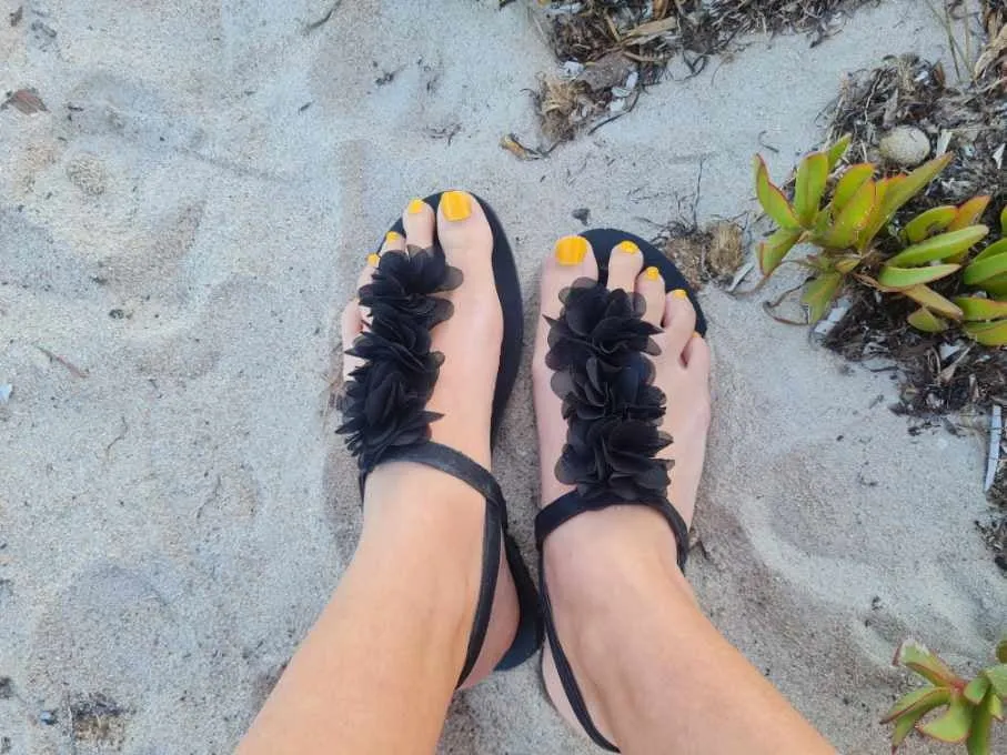 Wife beach feet