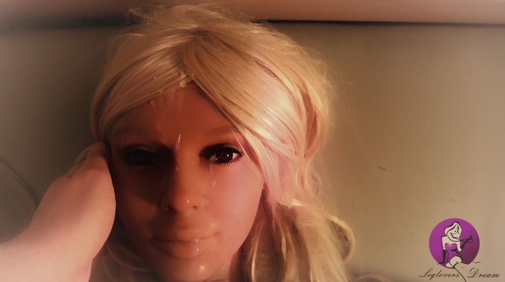 Hot Blonde Real Doll gets fantastic Facial  #2