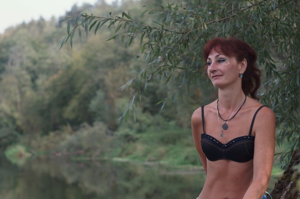 Black bikini near tree upon river #14