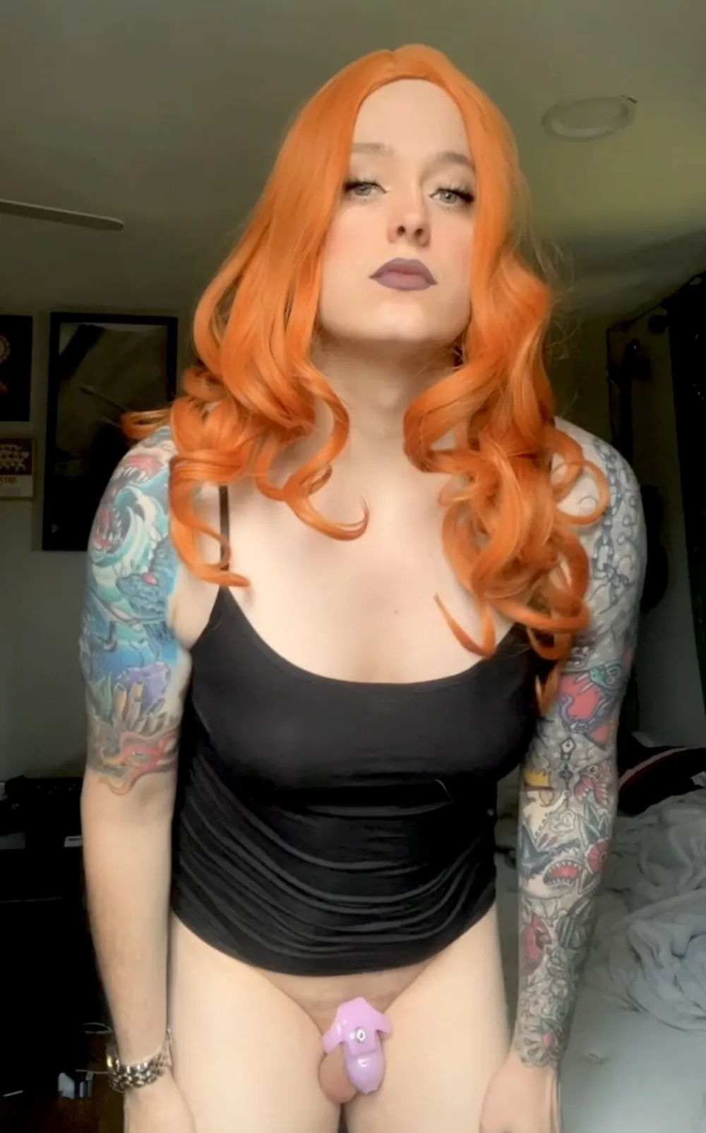 Tatted redhead femboy humiliation #51