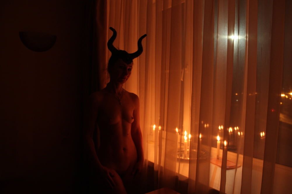 Naked Maleficent with Candles #8