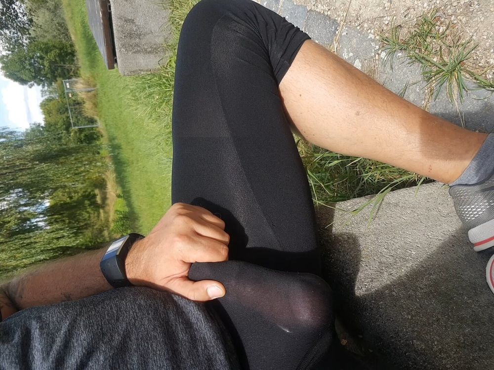 Outdoor in nylon tights #3