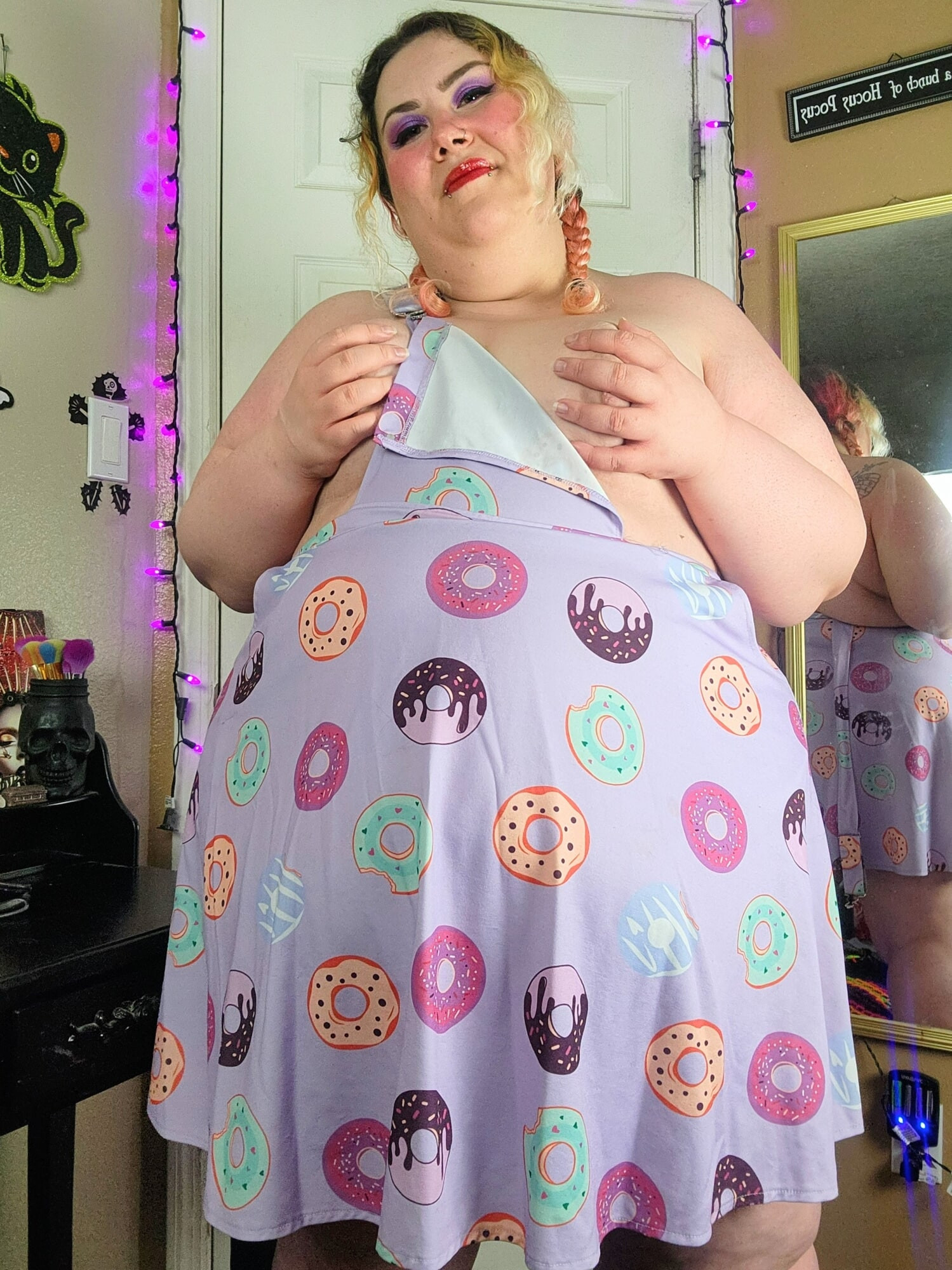 Cute BBW in Donut Dress
