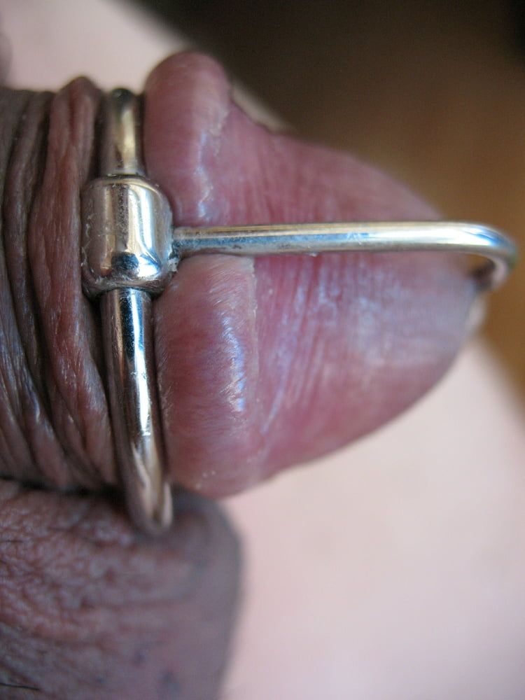 More steel in my cock with glans ring #58