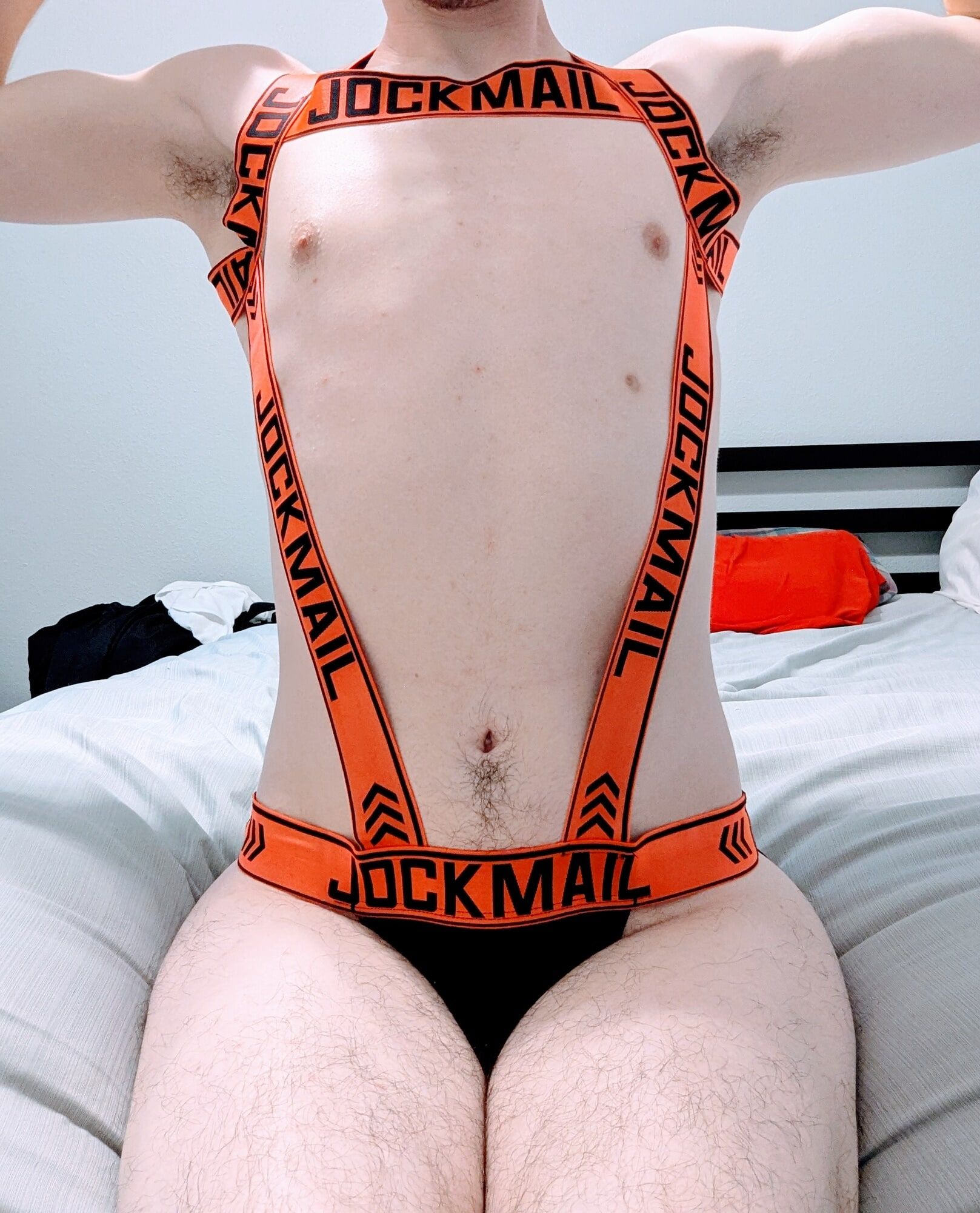 Orange Harness Jockstrap